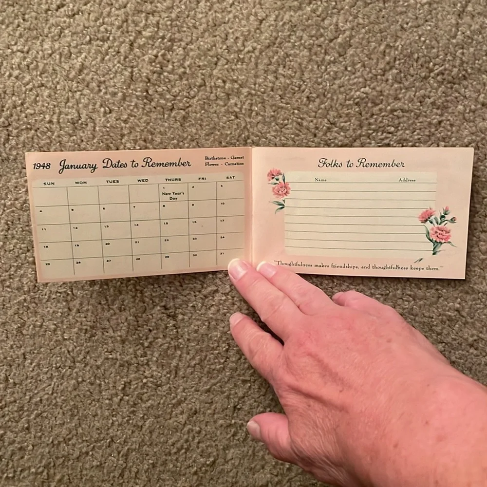 1948 My Hallmark Date Book From Tower Gift Shop Columbus, Ohio